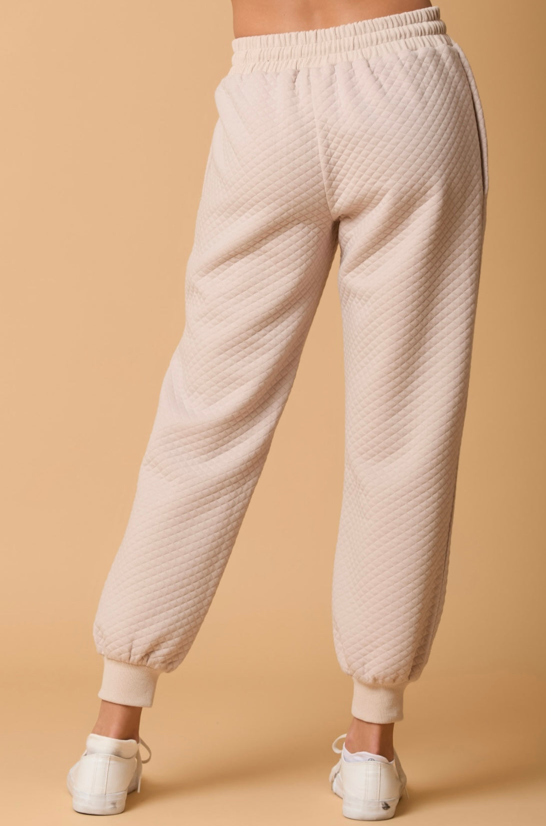 Beige Draw String Joggers
