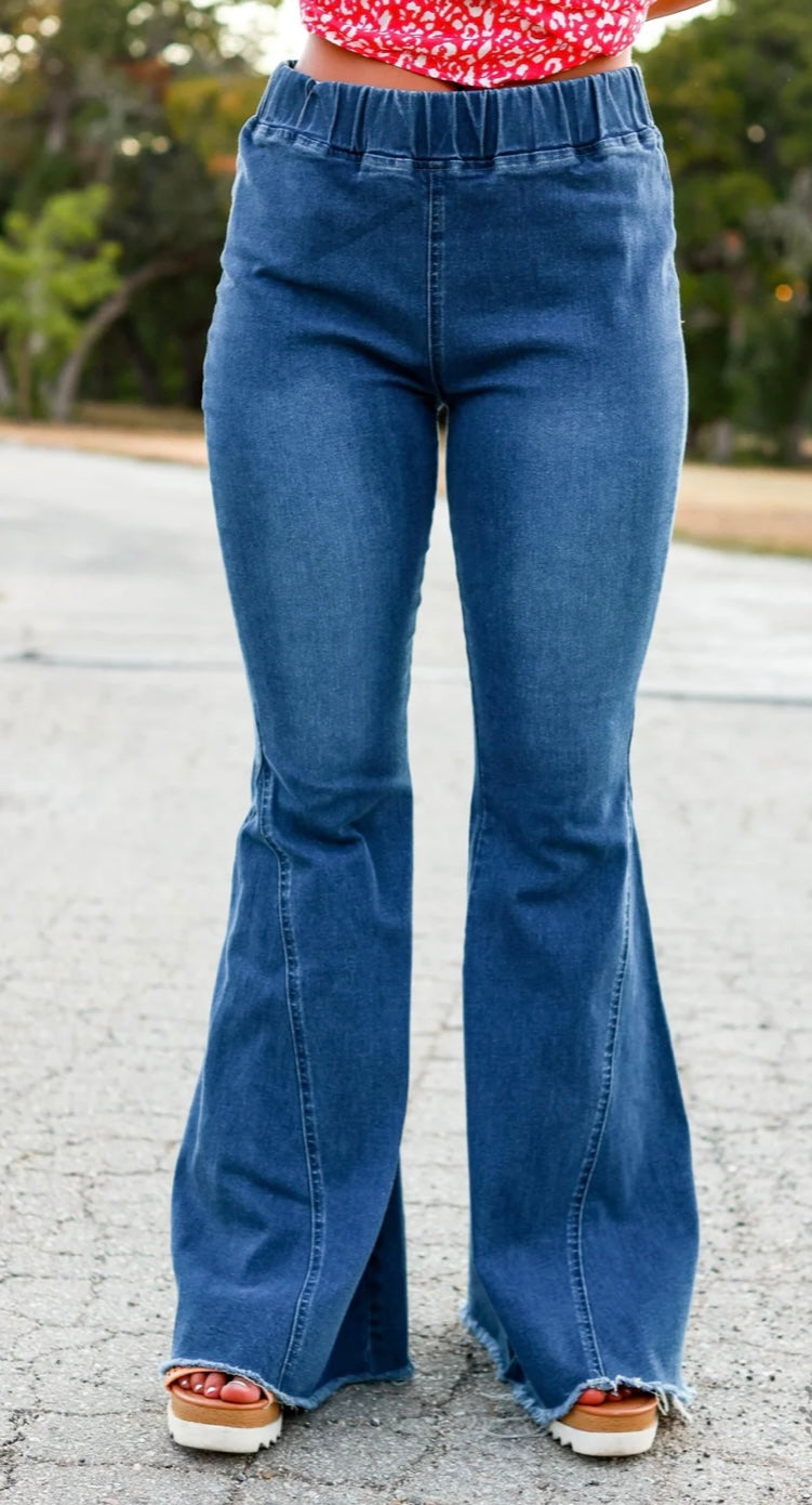 Jolene Mid Wash High Flare Jeans