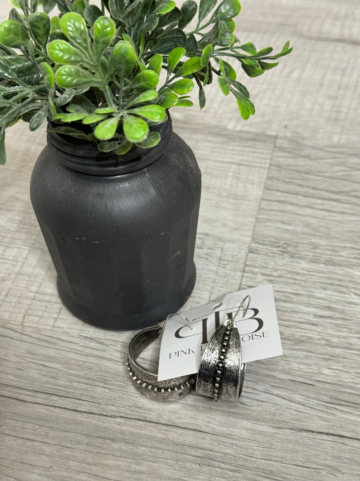 Antique Silver Hoop Earrings