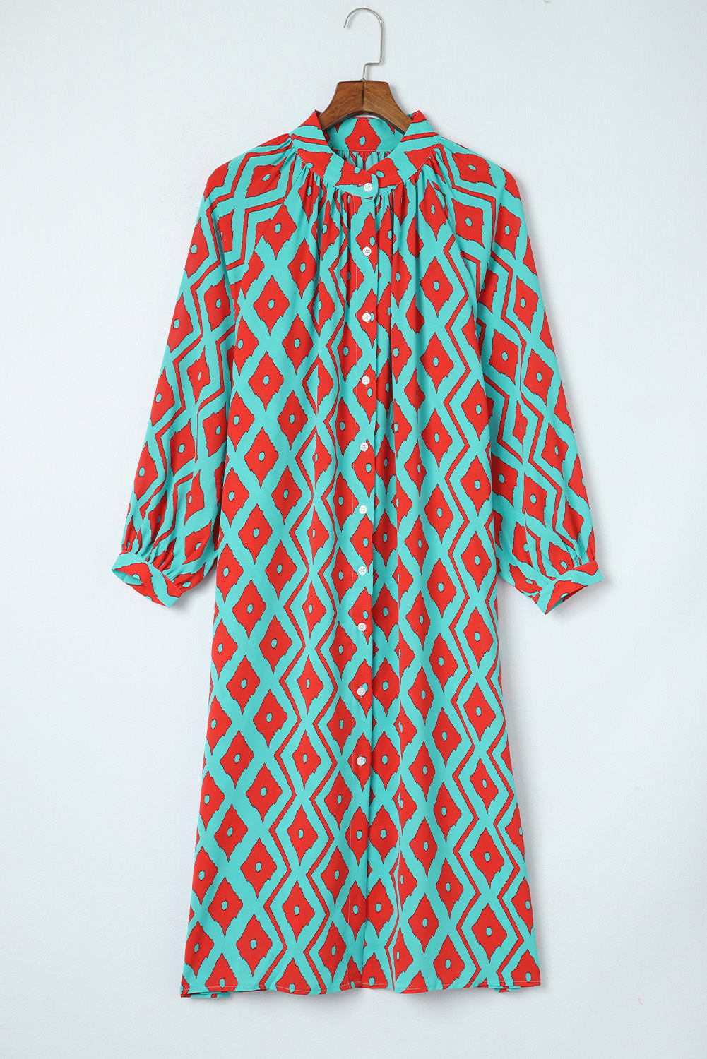 Baby blue and red kimono